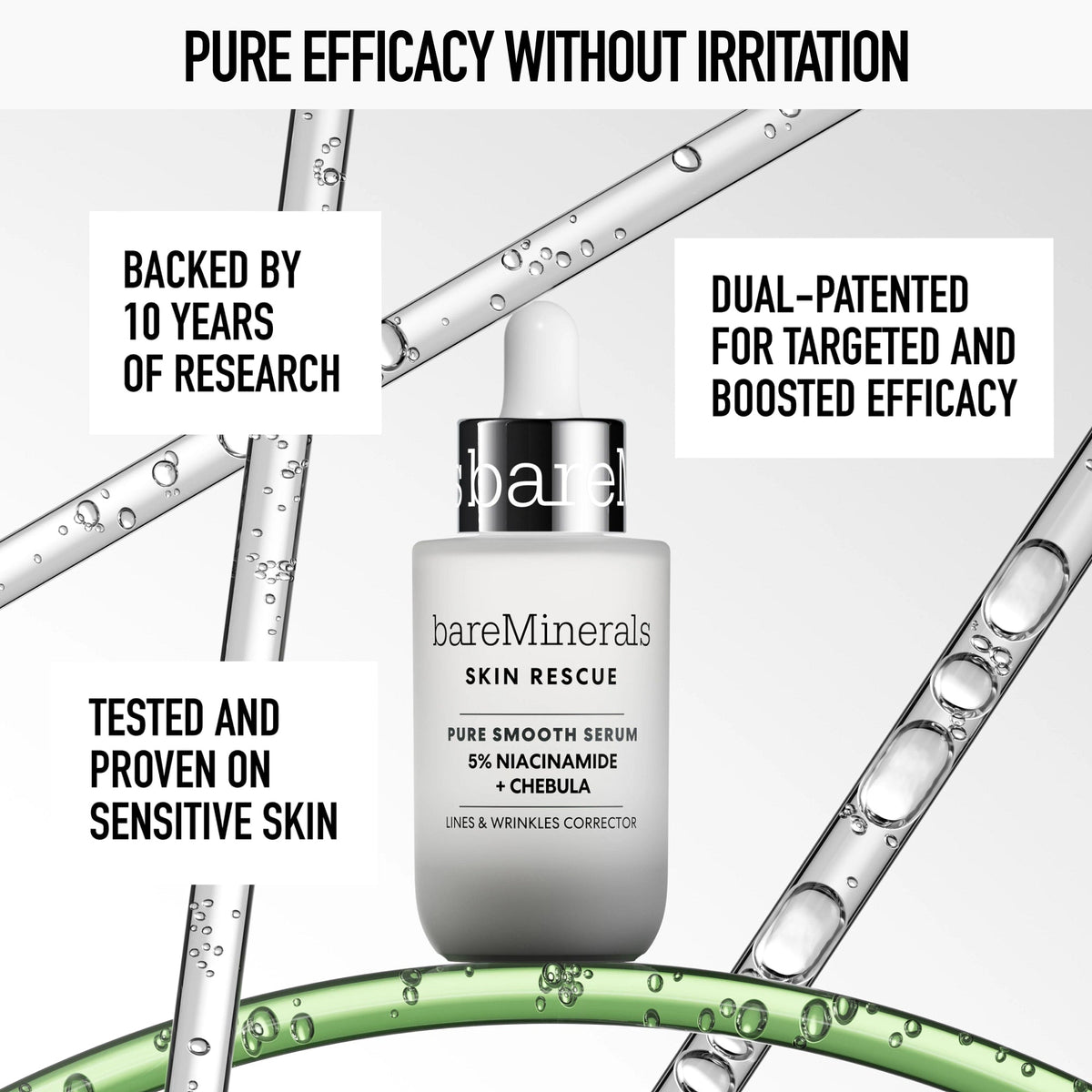 SKIN RESCUE Pure Smooth Serum with 5% Niacinamide and Chebula