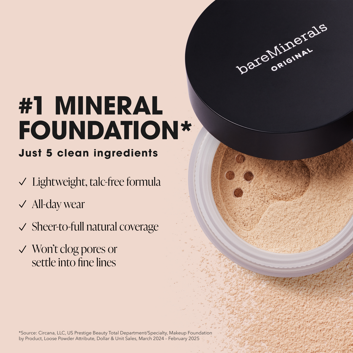 Deluxe Original Loose Powder Foundation Broad Spectrum SPF 15